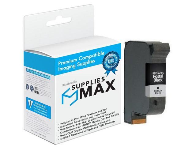 SuppliesMAX Remanufactured Replacement for Pitney-Bowes DA-400/DA-500/DA-700/DA-900 Versatile Black Postage Meter Inkjet (711-1)