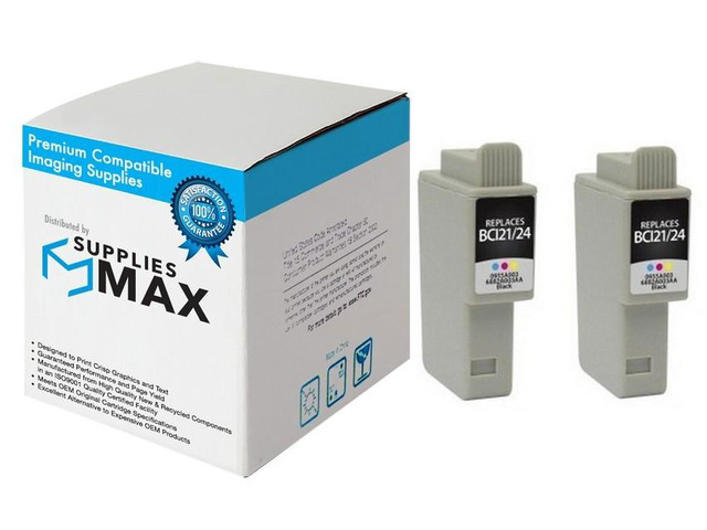SuppliesMAX Compatible Replacement for Canon i250/i320/i350/i450/I455/i470/PIXMA MP-110/MP-370/MP-410/S200/S300/S330D Color Inkjet (2/PK) (BCI-24C)...