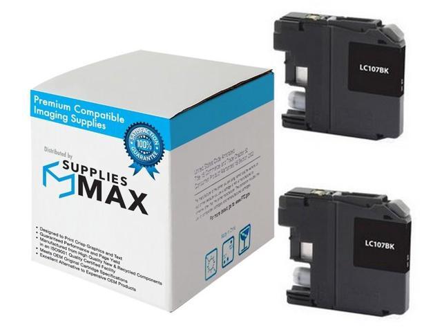 SuppliesMAX Compatible Replacement for Brother DCP-J4110DW/MFC-J4410DW/MFC-J4510DW/MFC-J4610DW/MFC-J4710DW Black Super High Yield Inkjet (2/PK-1200...