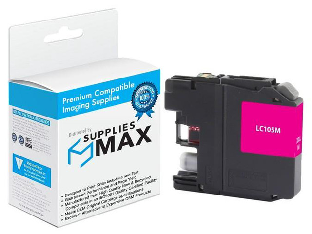 SuppliesMAX Compatible Replacement for Brother DCP-J4110DW/MFC-J4410DW/MFC-J4510DW/MFC-J4610DW/MFC-J4710DW Magenta Super High Yield Inkjet (1200...