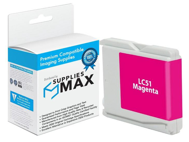 SuppliesMAX Compatible Replacement for Brother DCP-130/DCP-350/DCP-540/DCP-770/MFC-230/MFC-440/MFC-660/MFC-885/MFC-3360/MFC-5860C Magenta Inkjet...