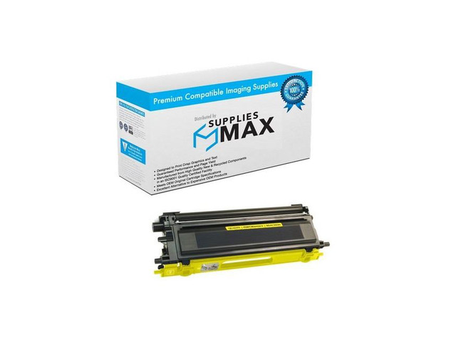SuppliesMAX Compatible Replacement for Brother DCP-9040/DCP-9045/HL-4040/HL-4070/MFC-9440/MFC-9840 Yellow Toner Cartridge (4000 Page Yield) (TN-115Y)