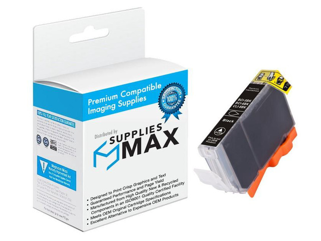 SuppliesMAX Remanufactured Replacement for Canon BJC-3000/BJC-6000/BJC-6100/BJC-6200/BJC-6500/C100/C400/S400/S450/S4500 Photo Black Inkjet (280...