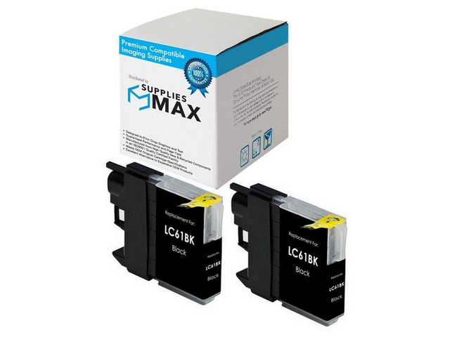 SuppliesMAX Compatible Replacement for Brother DCP-165/DCP-375/DCP-585/MFC-250/MFC-495/MFC-5490/MFC-6890/MFC-J220/MFC-J630C Black Inkjet (2/PK-450...