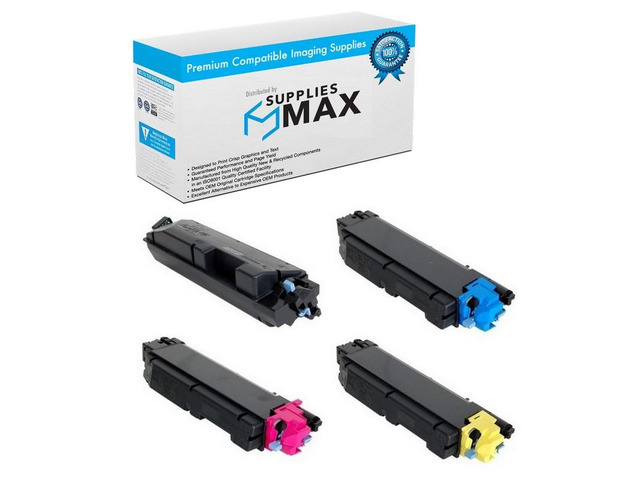 SuppliesMAX Compatible Replacement for Kyocera Mita ECOSYS M6035cidn/ECOSYS M6535cidn/ECOSYS P6035cdn Toner Cartridge Combo Pack (BK/C/M/Y)...