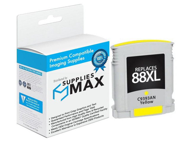 SuppliesMAX Remanufactured Replacement for HP OfficeJet Pro K550/K5400/K8600/L7400/L7500/L7550/L7650/L7700/L7780 Yellow High Yield Inkjet (1980...