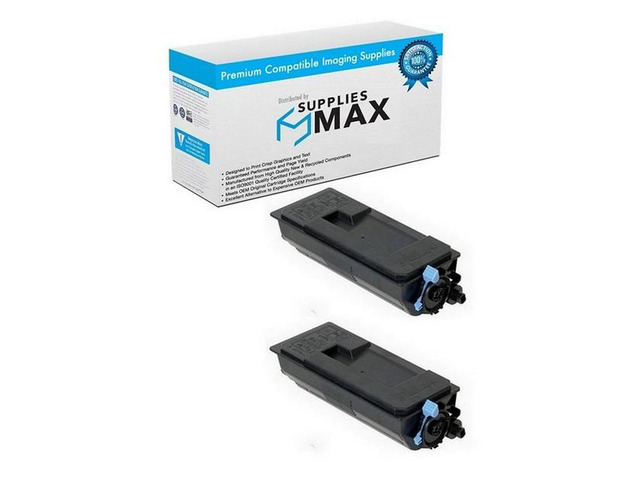 SuppliesMAX Compatible Replacement for Kyocera Mita FS-4100DN Black Toner Cartridge (2/PK-15500 Page Yield) (TK-3112) (1T02MT0US0_2PK)
