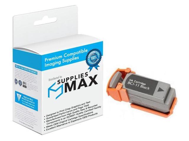 SuppliesMAX Compatible Replacement for Canon BJC-35/BJC-50/BJC-55/BJC-70/BJC-80/BJC-85/BN-700C Black Inkjet (40 Page Yield) (BCI-11BK) (0957A003AA)