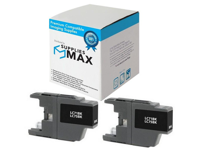SuppliesMAX Compatible Replacement for Brother DCP-J525/DCP-J725/DCP-J925/MFC-J280/MFC-J435/MFC-J625/MFC-J825/MFC-J835DW Black Inkjet (2/PK-300...