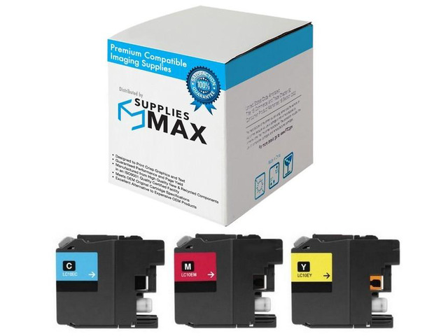 SuppliesMAX Compatible Replacement for Brother MFC-J6925DW Super High Yield Inkjet Combo Pack (C/M/Y) (LC-10E3PKS)