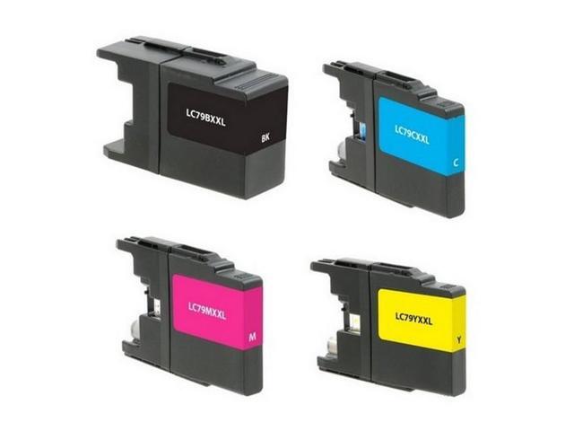 SuppliesMAX Compatible Replacement for Brother MFC-J5910/J6510/J6710/J6910DW High Yield Inkjet Combo Pack (BK/C/M/Y) (LC-79MP)