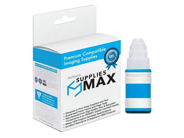 SuppliesMAX Compatible Replacement for Canon PIXMA G1200/G1501/G1510/G2200/G3200/G3510/G4200/G4210/G4510 Cyan Refill Ink Bottle (7000 Page Yield)...