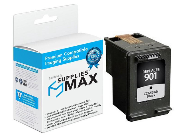 SuppliesMAX Remanufactured Replacement for HP OfficeJet 4500/J4500/J4540/J4550/J4580/J4640/J4680 Series Black Inkjet (200 Page Yield) (NO. 901)...
