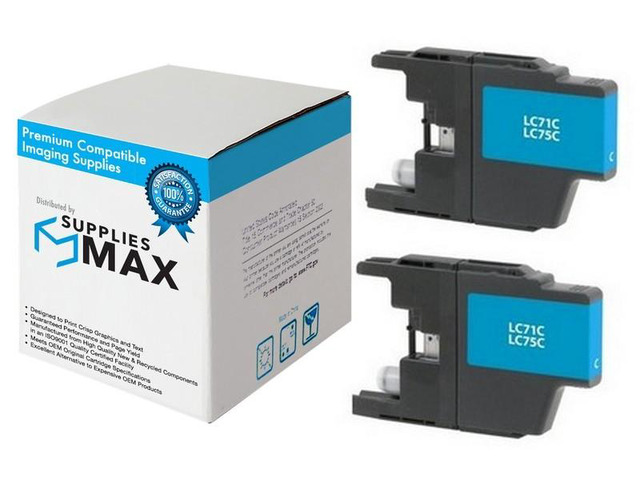 SuppliesMAX Compatible Replacement for Brother DCP-J525/DCP-J725/DCP-J925/MFC-J280/MFC-J435/MFC-J625/MFC-J825/MFC-J835DW Cyan Inkjet (2/PK-600 Page...