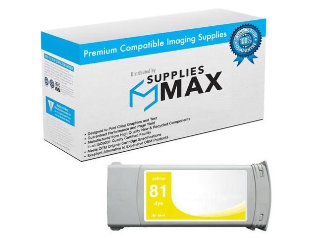SuppliesMAX Remanufactured Replacement for HP DesignJet 5000/DesignJet 5500/DesignJet 5500PS Yellow Dye High Yield Wide Fomat Inkjet (680 ML) (NO....