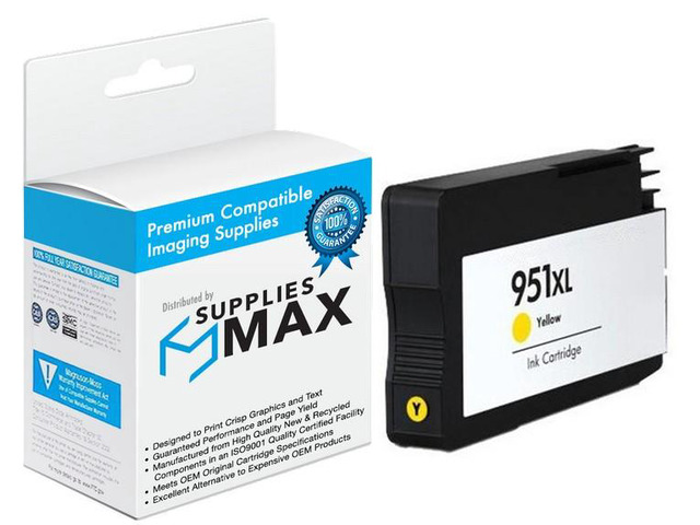 SuppliesMAX Remanufactured Replacement for HP OfficeJet Pro 251dw/276dw/8100/8600/8610/8620/8630/8640/8660 e-All-In-One Series Yellow High Yield...