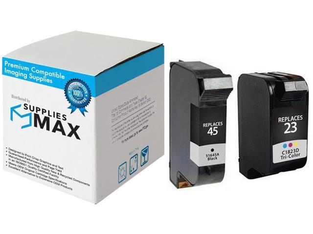 SuppliesMAX Remanufactured Replacement for HP Deskjet 710/720/830/890/895/1120/OfficeJet 1170/1175/R40/R80/T45/T65 Series Inkjet Combo Pack...