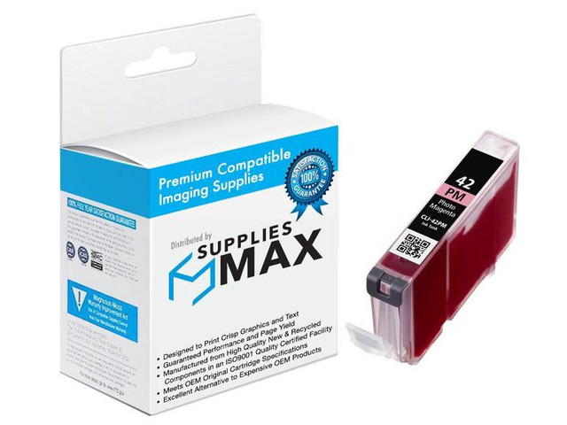 SuppliesMAX Compatible Replacement for Canon PIXMA PRO 100/PIXMA PRO 100S Series Photo Magenta Inkjet (CLI-42PM) (6389B002)