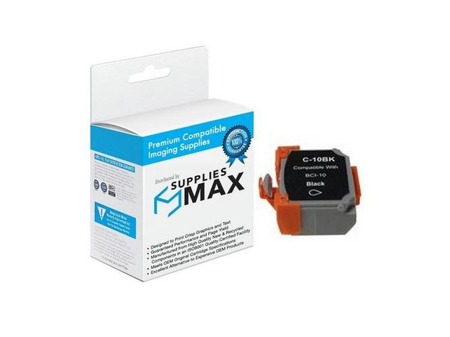 SuppliesMAX Compatible Replacement for Canon BJ-30/BJC-35/BJC-50/BJC-55/BJC-70/BJC-80/BJC-85/BN-700C Black Inkjet (BCI-10) (0956A003)
