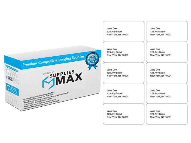 SuppliesMAX Compatible Replacement for White Labels (2 X 4in) (1000 Labels) (516