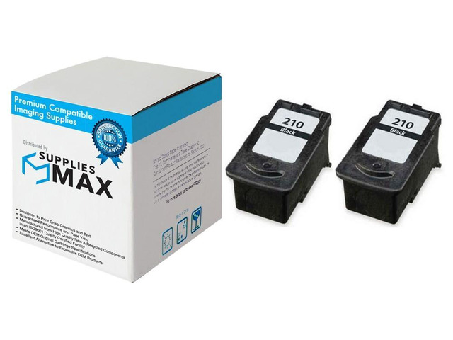 SuppliesMAX Remanufactured Replacement for Canon PIXMA iP-2700/MP-240/MP-250/MP-480/MP-490/MP-495/MX-320/MX-350/MX-420 Black Inkjet (2/PK-220 Page...