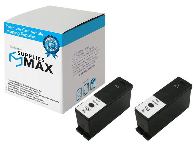SuppliesMAX Compatible Replacement for Lexmark PRO 901/PRO 705/PRO 805/PRO 905/S301/S305/S405/S505/S605/S815/S816 Black High Yield Inkjet (2/PK-510...