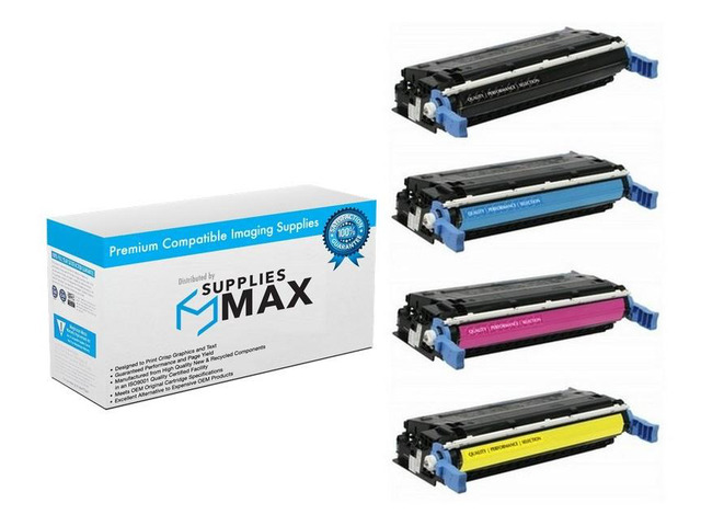 SuppliesMAX Compatible Replacement for HP Color Laser Jet 2700/2700N/3000/3000DTN/3000N/3000DN Toner Cartridge Combo Pack (BK/C/M/Y) (NO. 314A)...