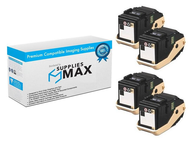 SuppliesMAX Remanufactured Replacement for Phaser 7100/Phaser 7100DN/Phaser 7100N Series Black Toner Cartridge (4/PK-5000 Page Yield) (106R02605_2PK)