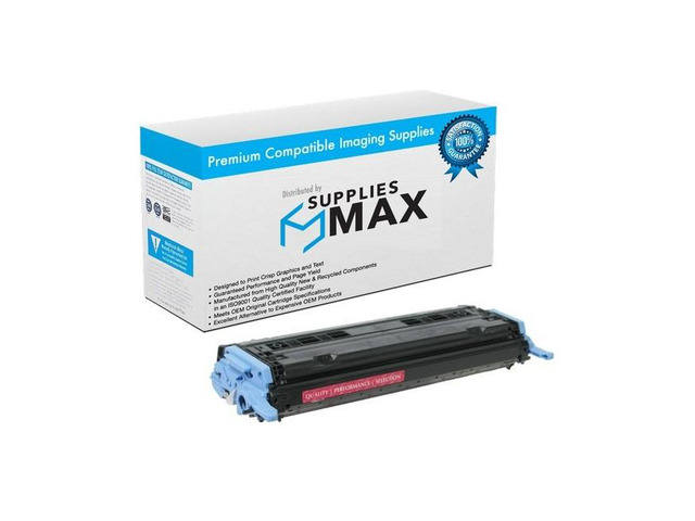 SuppliesMAX Compatible Replacement for HP Color LaserJet 1600/2600/2605/CM1015/CM1017 Magenta Toner Cartridge (2000 Page Yield) (NO. 124A) (Q6003A)
