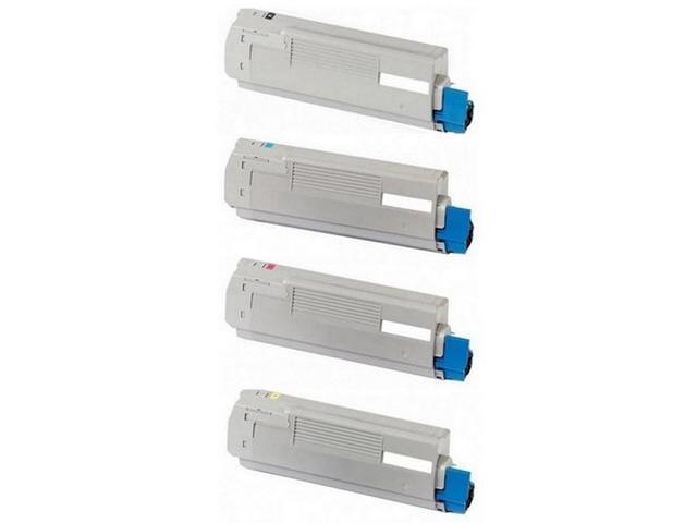 SuppliesMAX Compatible Replacement for Okidata C610CDN/C610DN/C610DTN/C610N Toner Cartridge Combo Pack (BK/C/M/Y) (TYPE C15) (4431530MP)