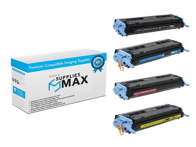 SuppliesMAX Compatible Replacement for HP Color Laser Jet 1600/2600/2600n/2605/2605dn/2605dtn/CM-1015MFP/CM-1017MFP Toner Cartridge Combo Pack...