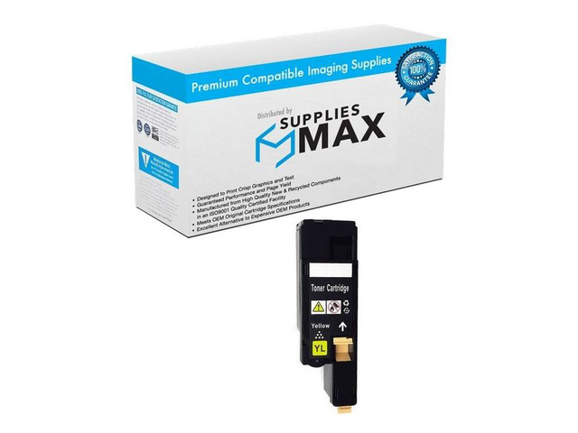 SuppliesMAX Compatible Replacement for Dell 1250C/1350CNW/1355CN/1355W/C7160NW/C1765NF/C1765NFW Yellow Toner Cartridge (1400 Page Yield) (WM2JC)