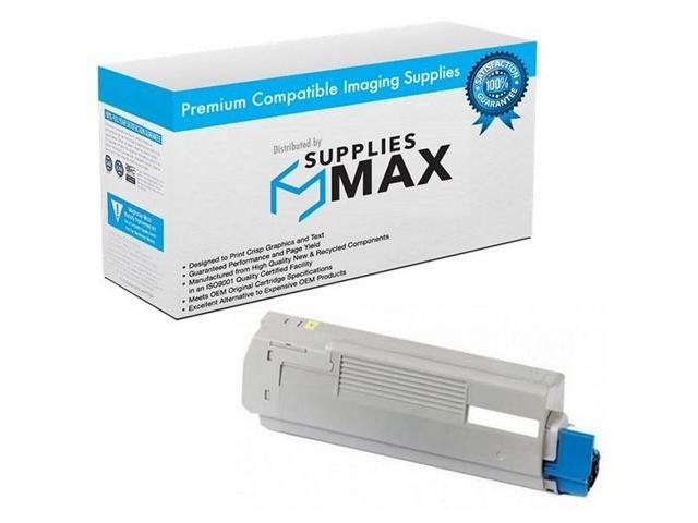 SuppliesMAX Compatible Replacement for Okidata C610CDN/C610DN/C610DTN/C610N Yellow Toner Cartridge (6000 Page Yield) (TYPE C15) (44315301)