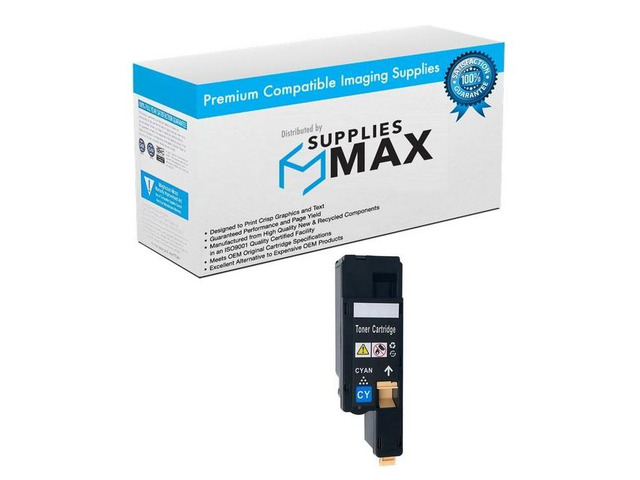 SuppliesMAX Remanufactured Replacement for Phaser 6000/Phaser 6010N/WorkCentre 6015B/WorkCentre 6015N/WorkCentre 6015NI Cyan Toner Cartridge (1400...