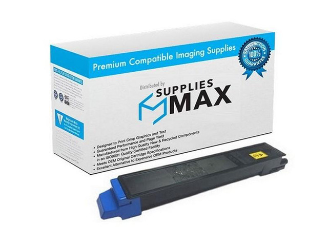SuppliesMAX Compatible Replacement for Kyocera Mita FS-C8020/FS-C8025/FS-C8520/FS-C8525-MFP/TASKalfa 205C/TASKalfa 255C Cyan Toner Cartridge (6000...