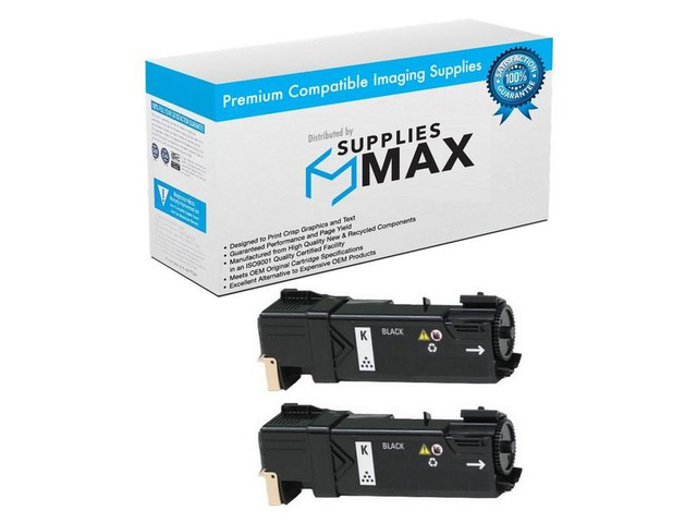 SuppliesMAX Compatible Replacement for Dell 2150CDN/2150CN/2155CDN/2155CN Black Toner Cartridge (2/PK-3000 Page Yield) (84R1W)