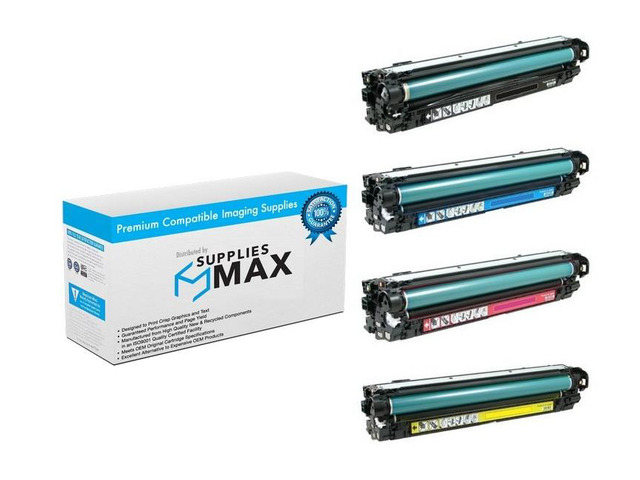 SuppliesMAX Compatible Replacement for HP Color Laser Jet Enterprise CP-5520/CP-5525DN/CP-5525N/CP-5525XH/M750DN/M750N/M750XH Toner Cartridge Combo...