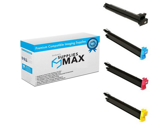SuppliesMAX Compatible Replacement for Konica Minolta bizhub C250/bizhub C250P/bizhub C252/bizhub C252P Toner Cartridge Combo Pack (BK/C/M/Y)...