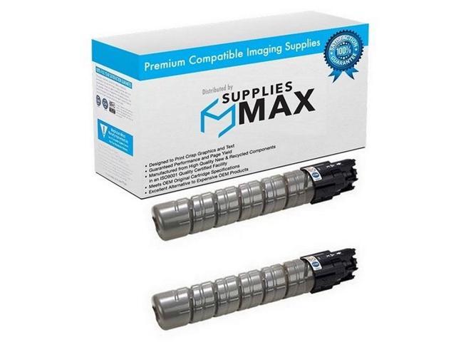 SuppliesMAX Compatible Replacement for Ricoh Aficio MP-C2030/MP-C2050/MP-C2530/MP-C2550 Black Toner Cartridge (2/PK-10000 Page Yield) (TYPE...