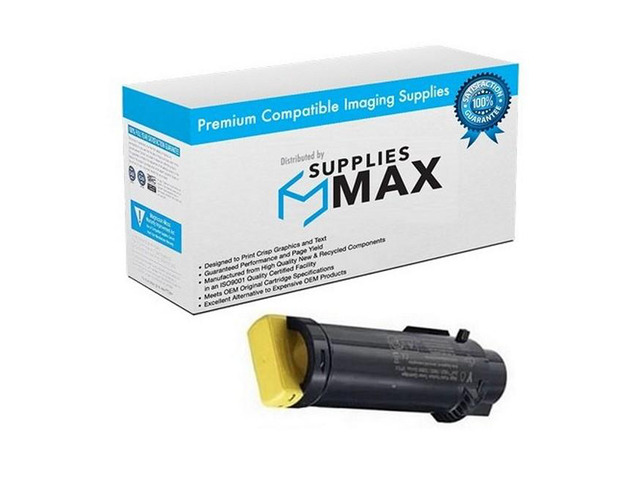 SuppliesMAX Compatible Replacement for Dell H625CDW/H825DW/S2825CDN Yellow Toner