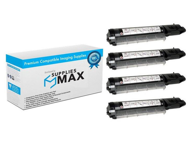 SuppliesMAX Compatible Replacement for Dell 3000CN/3100CN Black Toner Cartridge (4/PK-4000 Page Yield) (4BK30CN)