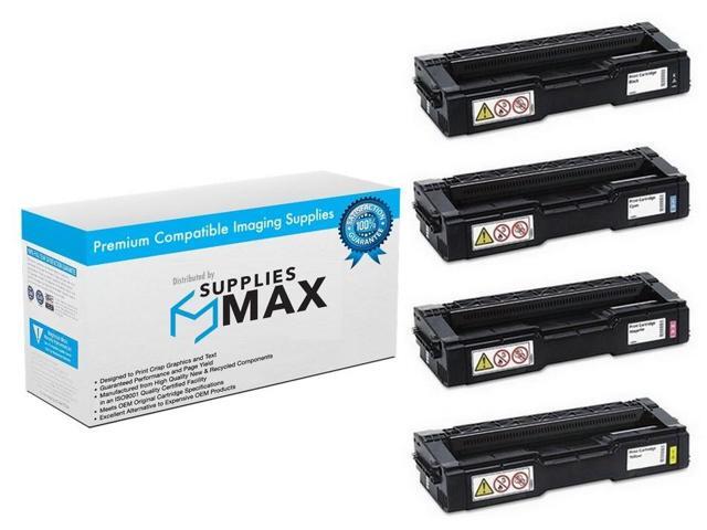 SuppliesMAX Compatible Replacement for Gestetner Corp SP-C220/SP-C221/SP-C222/SP-C240 Series Toner Cartridge Combo Pack (BK/C/M/Y) (TYPE SP-C220A)...