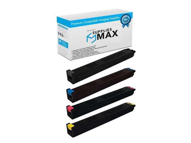 SuppliesMAX Compatible Replacement for Sharp MX-2300/MX-2700G/MX-2700N Toner Cartridge Combo Pack (BK/C/M/Y) (MX-27NTMP)