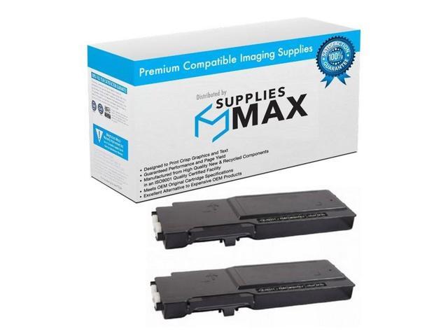 SuppliesMAX Compatible Replacement for Dell C3760DN/C3760DNF/C3760N/C3765DNF Black Toner Cartridge (2/PK-11000 Page Yield) (2BC3765)