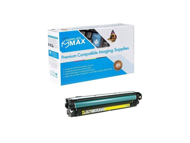 SuppliesMAX Compatible Replacement for HP Color Laser Jet Professional CP-5200/CP-5225/CP-5225DN/CP-5225N Yellow Toner Cartridge (7300 Page Yield)...