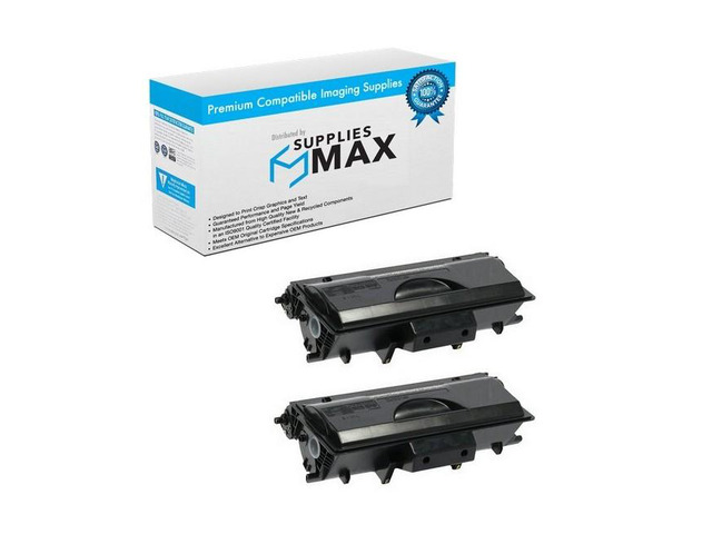 SuppliesMAX Compatible Replacement for Brother HL-7050/HL-7050N Black Toner Cartridge (2/PK-12000 Page Yield) (TN-700_2PK)