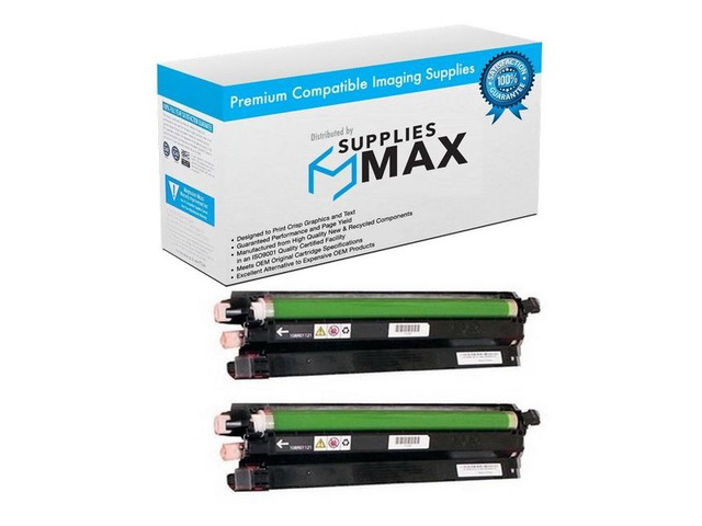 SuppliesMAX Compatible Replacement for Dell C2660DN/C2665DNF/C3760DN/C3760N/C3765DNF/S3840CDN/S3845CDN Black Drum Unit (2/PK-55000 Page Yield)...