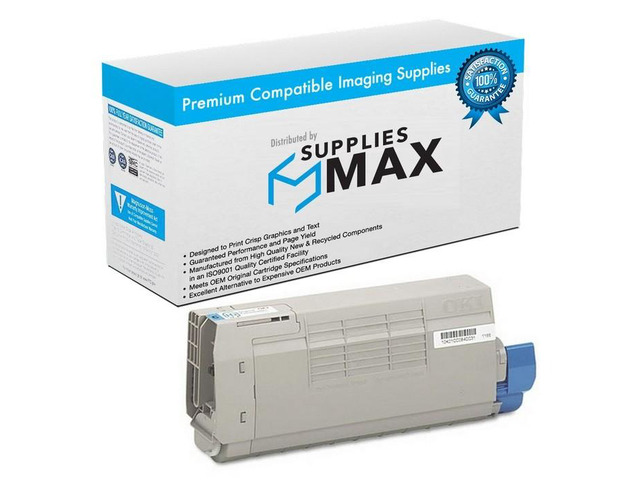 SuppliesMAX Compatible Replacement for Okidata C810CDTN/C810DN/C810N/C830CDTN/C830DN/C830DTN/C830N Cyan Toner Cartridge (8000 Page Yield) (TYPE...