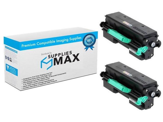 SuppliesMAX Compatible Replacement for Ricoh SP-4510DN/SP-4510SF Series Black Toner Cartridge (2/PK-12000 Page Yield) (TYPE SP-4500AHA) (407316_2PK)