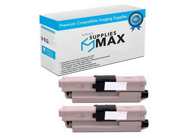 SuppliesMAX Compatible Replacement for Okidata C510dn/C530dn/MC-561/MC-561dn Black High Yield Toner Cartridge (2/PK-5000 Page Yield) (TYPE 17)...